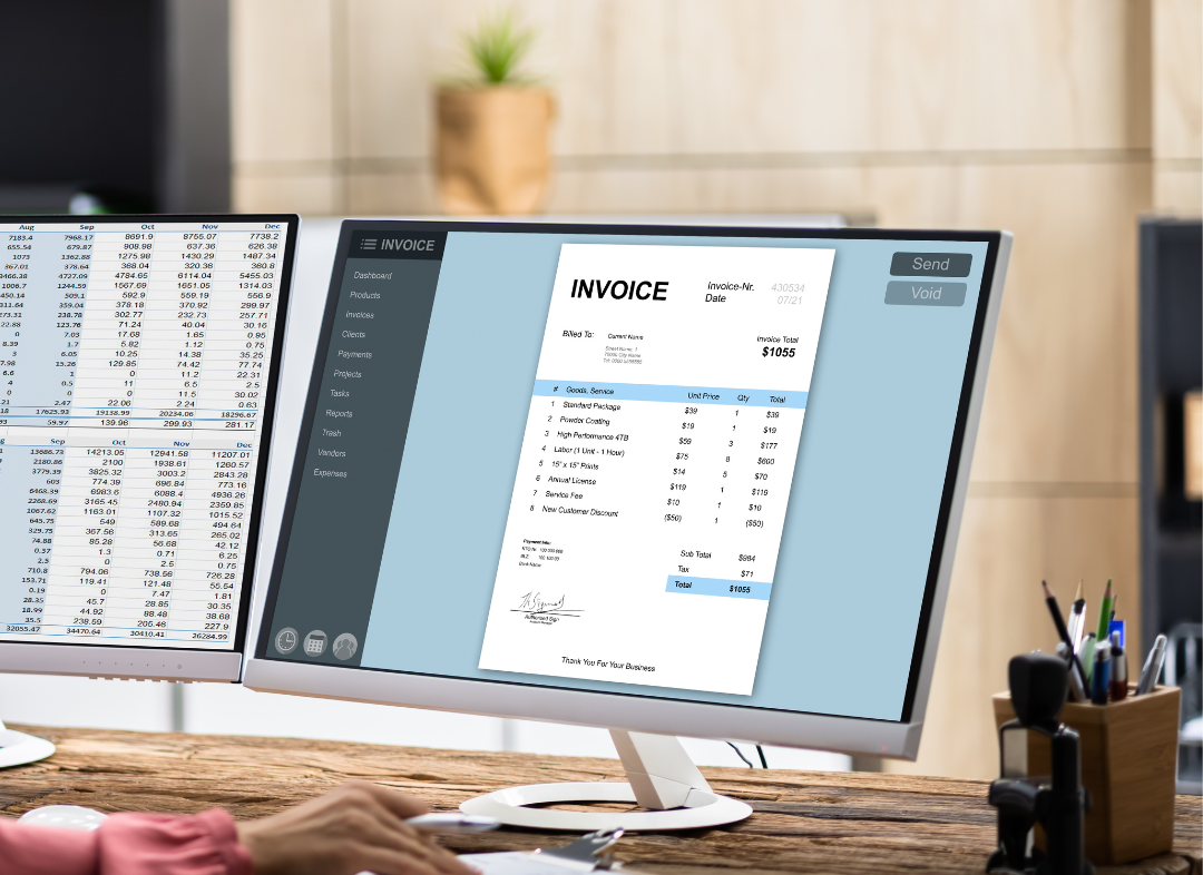 Accounts Payable Services by Unruh’s Bookkeeping Bookkeeper managing accounts payable invoices and vendor payments for small business